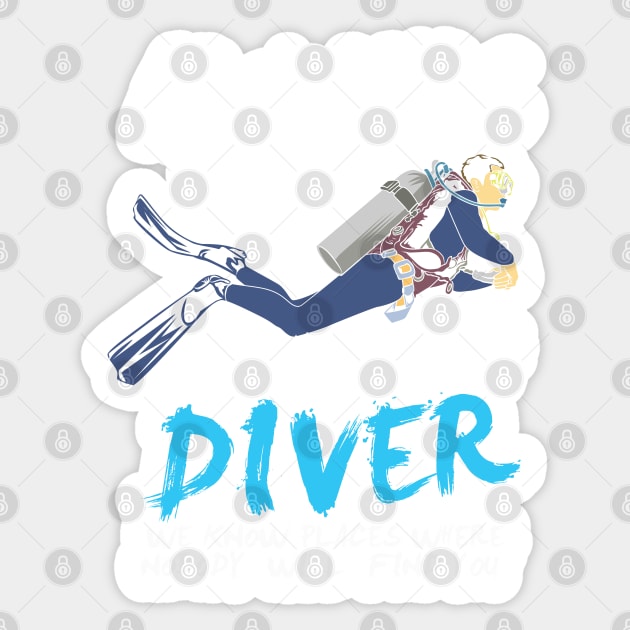 SCUBA DIVING: Always Be Nice To A Diver scuba diver t shirt gift Sticker by woormle